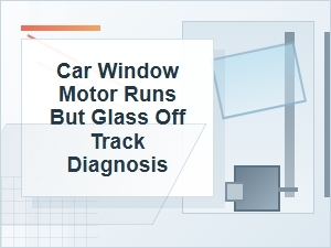 Car Window Motor Runs but Glass Is Off Track?