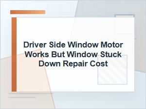 Driver Side Window Motor Works but Window Stuck Down Cost